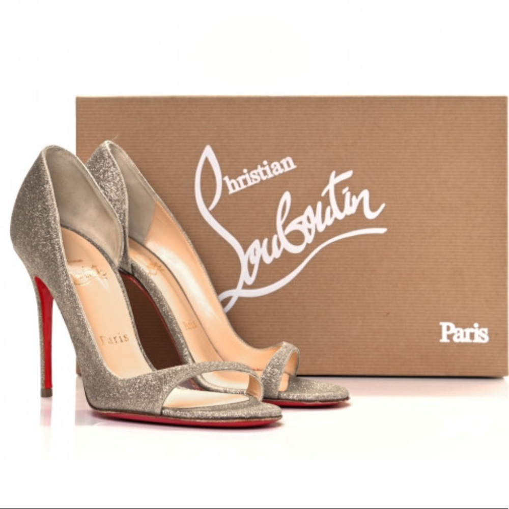 Christian Louboutin Toboggan 100 Glitter Mini